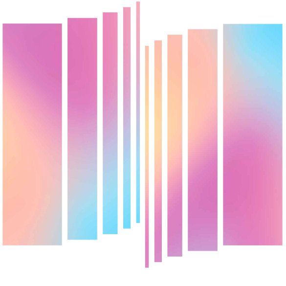 Grafik in Rosa und blau