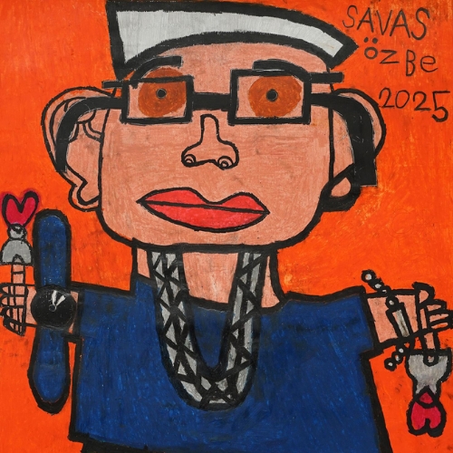 Illustration einer Person mit Brille vor orangefarbenem Hintergrund.